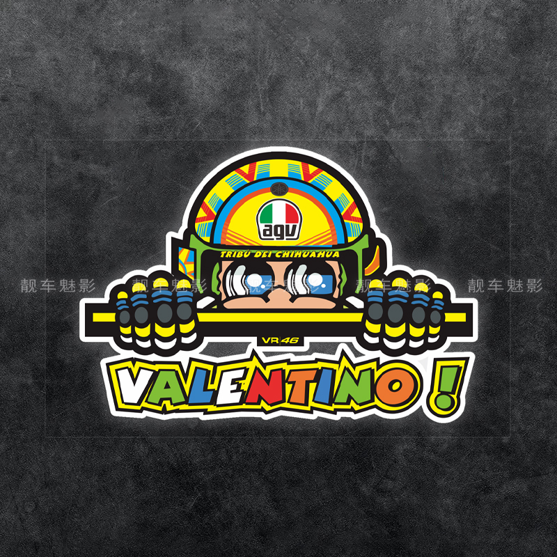 Phantom Car Sticker Rossi Rossi Helmet Motorcycle Waterproof Reflective Creative Personalized Sticker