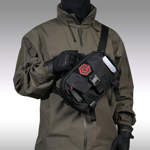 Caper Second Generation Functional Crossbody Bag Outdoor Waterproof Waist Bag Commuting Shoulder Bag EDC Chest Bag Head Wolf DGM-02