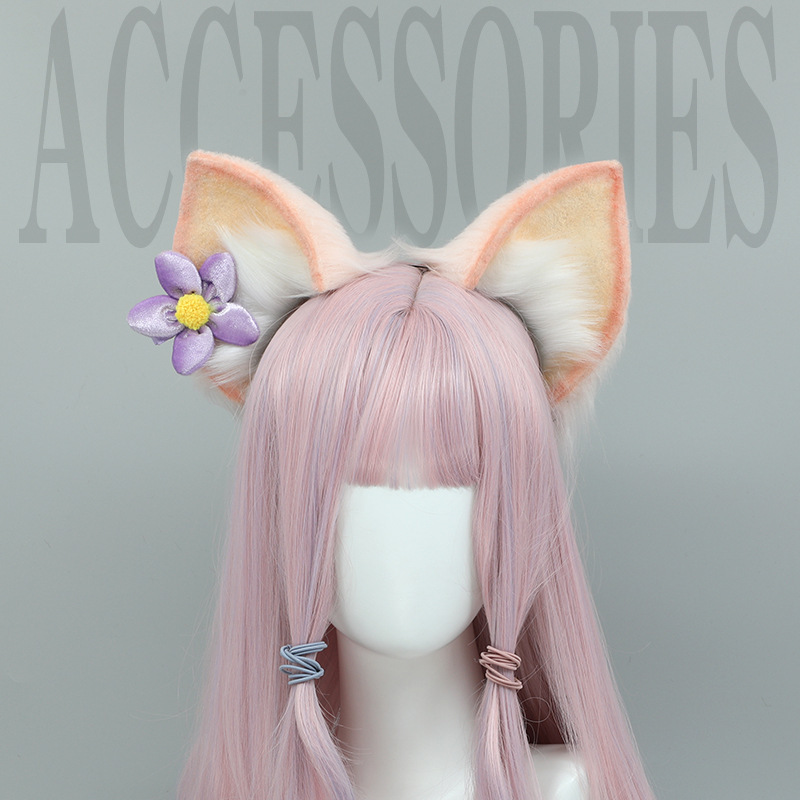 Cosplay Lina Belle Fox Ears Hair Accessories Party Comic Convention Props Simulated Animal Ears Headband Fox Tail Set