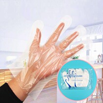 Thickened transparent pe film disposable plastic gloves Food anti-oil stain Catering hand film domestic gloves