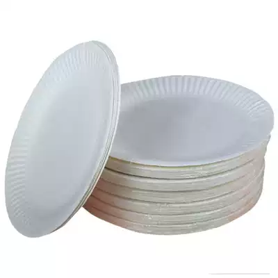 Thickened birthday cake plate disposable paper plate handmade plate kindergarten decoration making painting white disc