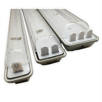 Led three-proof lamp holder moisture-proof explosion-proof double-tube with cover fire emergency T8 three-tube 1 5 m waterproof garage purification lamp