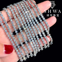 shi hua zhu bao 18K gold four claw diamond bracelets women real diamonds 1 karat full zuan shou lian bracelet custom