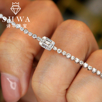 Poetry Hwa Jewelry 18k Gold Icing Sugar Diamond Bracelet Women Full Drill Terra Square Group Inlaid Natural Real Diamond Bracelet Kgolden Hand Decoration