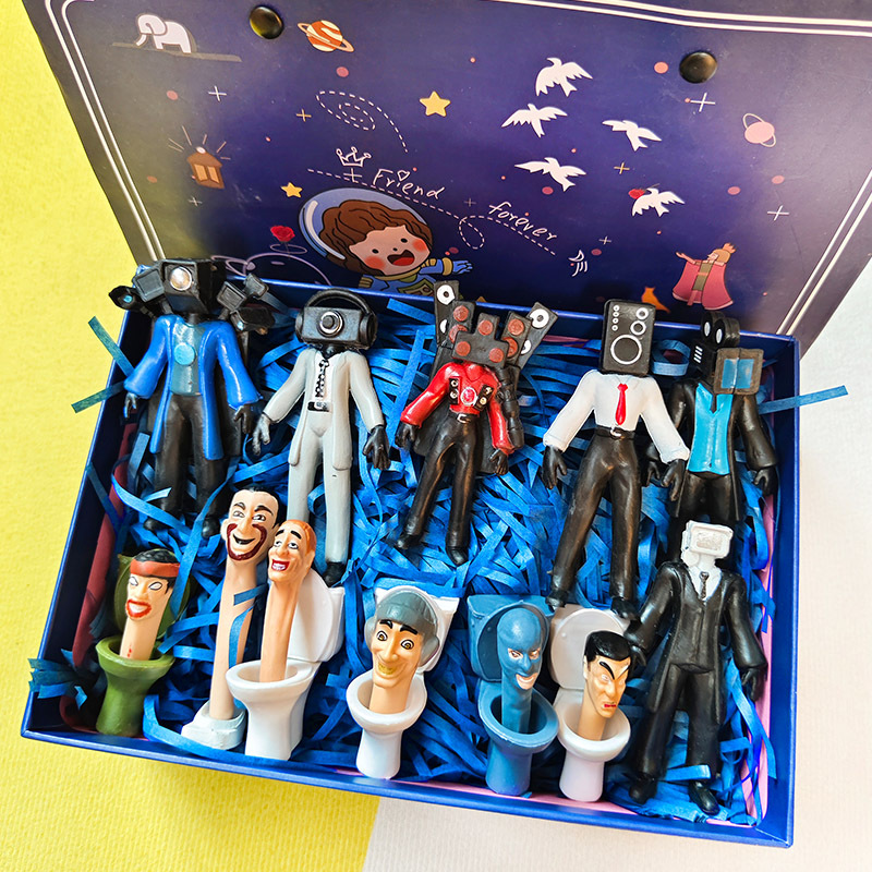 Toilet Man Vs. Surveillance Man Action Figure Toy Titan Audio Man Tv Man Doll Model Ornament Gift Set Toilet Man Vs. Surveillance Man Action Figure Toy Titan Audio Man Tv Man Doll Model Ornament Gift Set