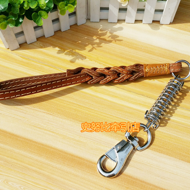 Pet supplies one-step dog chain leather rope traction rope bullhook leather rope for large and medium dogs