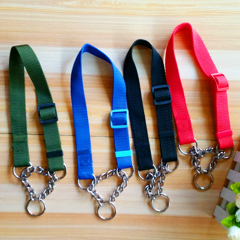 Pet Supplies Nylon Collar P Chain Dog Neck Sleeve Leash Dog Chain Easy Pull Dog Doberman Greyhound Sleeve