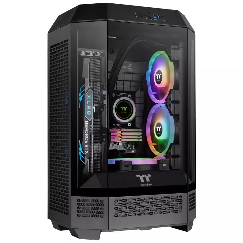 TT шасси The Tower 300 белый, зеленый палитра машины компьютер Маленький шасси Matx ITX морской пейзаж дом
