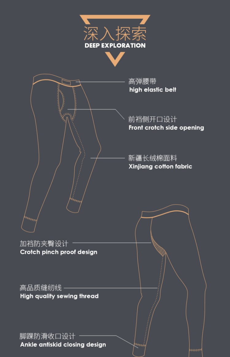 Bảy con sói quần cotton nam mùa thu quần đơn quần cotton nam cơ sở quần ấm quần mỏng phần cotton quần quần giữ nhiệt nữ thể thao