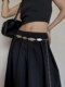 Silver metal waist chain for women retro versatile ins bohemian belt niche high-end decoration skirt