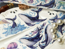 Cat Orange search style Wenchuang seventh bomb Crystal hot spot margin and paper PET hand tent tape