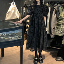 Herbenwind Style Broken Flower Bubble Cuff Long Skirt Woman Dress Summer Collection Waist Puffy Skirt Design Superior Sensational Dress