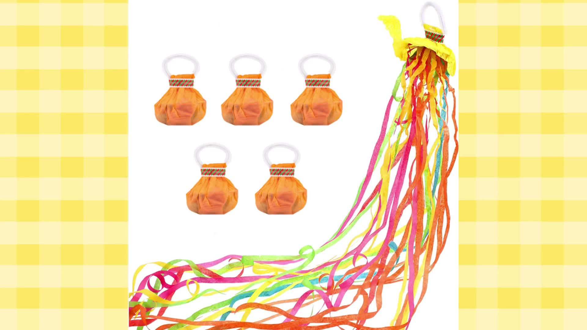 Grenade Shape Hand Throwing Ribbon Birthday Party Atmosphere Props