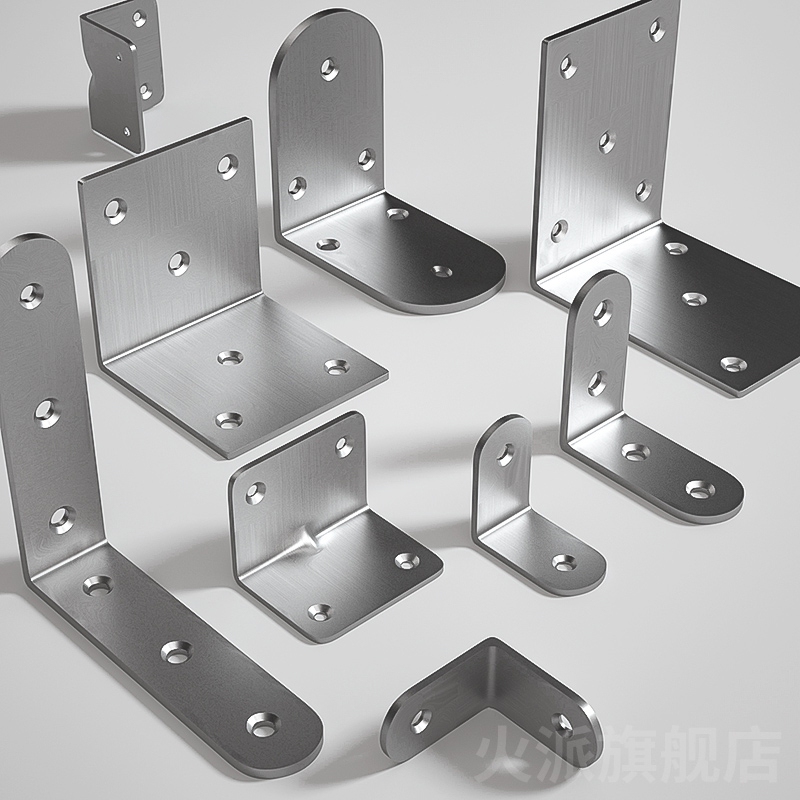 Stainless Steel Angle Bracket 90-Degree Right Angle Fixer Triangular Iron Bracket Connector Piece Reinforcement Hardware L-Shaped Shelf Support