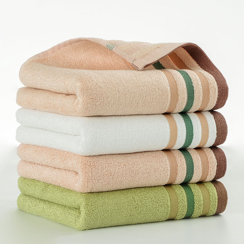 Bamboo Tianbo Bamboo Pulp Fiber Thickened Soft Bamboo Fiber Square Scarf Color Strip Square Scarf Face Towel Beauty Towel Absorbent Square - Taobao