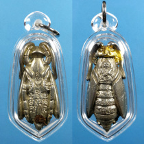 Thai Buddha brand genuine Dragon pozhe Buddhist calendar 2549 Maitreya Buddha lucky horse bee mixed silver Thai straight hair
