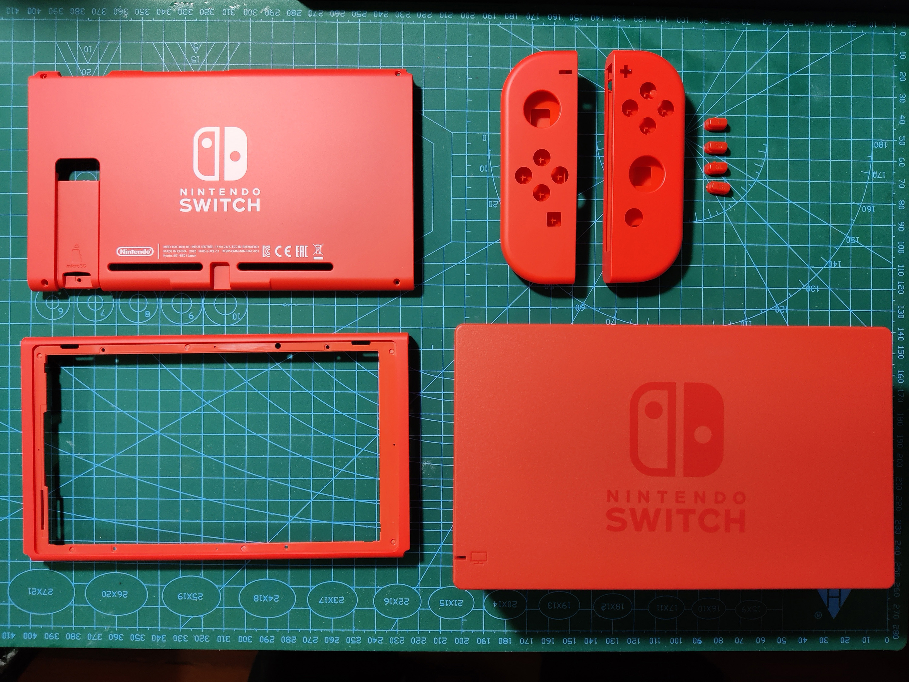 Nintendo switch limited Mario red modified replacement shell joycon handle base back cover shell front frame