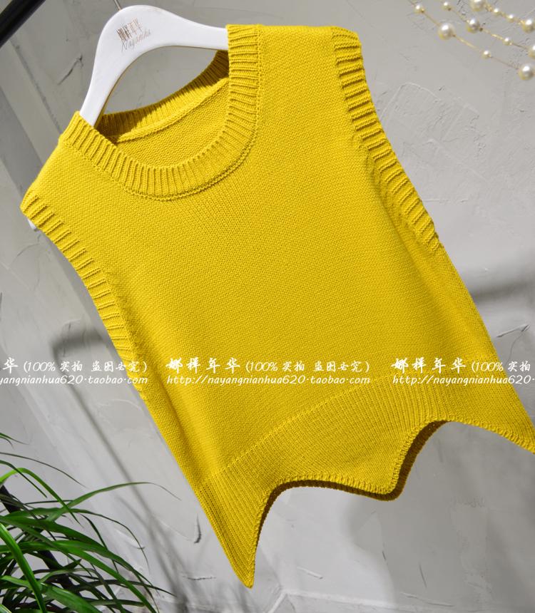 Phiên bản Hàn Quốc của áo thun gió đại học retro ngắn đan áo vest nữ mùa thu mặc áo len đáy áo vest áo ba lỗ nữ dáng rộng