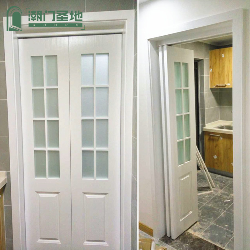 Tidal Gate Holy Land Solid Wood Folding Door door Ramen bedroom Makeup Room Door Home Break Door Kitchen Folding Door Toilet