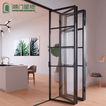 Tide door Holy Land Folding door Sliding door Trackless glass Aluminum titanium magnesium alloy Bathroom Balcony partition Open type