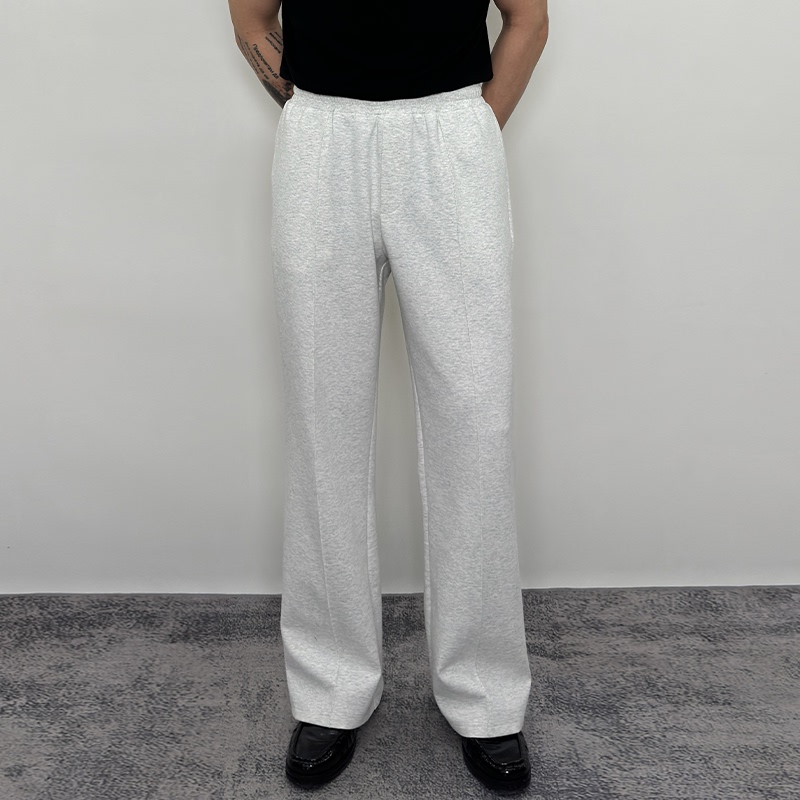 Roast Lucky Single-Pleat, Slightly Flared, Sporty Casual Long Pants, Versatile for Fitness, Makes Legs Look Longer, Straight-Leg Pants