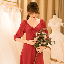 Butterfly Knot style Temperament Annual Conference Engagement Evening Gown back door Bride to the wine Usual Can Be Worn with a slim one-piece dress