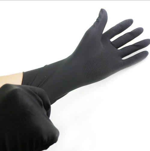 Импортные профессиональные перчатки, черная водостойкая нескользящая холодная завивка, в корейском стиле, увеличенная толщина