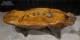 Kungfu bộ trà khắc gốc bàn cà phê gỗ rắn bàn trà nhà ban công cây rễ trà biển vàng Nanmu gốc khắc bàn trà - Các món ăn khao khát gốc