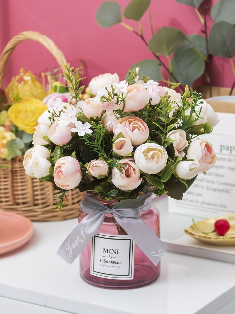 Nordic ins simulation flower sunflower fake flower decoration bouquet Indoor plastic silk flower living room table decoration decoration