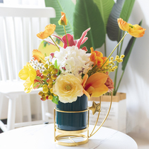 Nordic light extravagant high-end fake flower floral floral floral floral floral parlor tea table TV cabinet table flower decoration pendulum flower