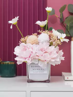 Nordic ins sunflower simulation rose fake flower bouquet potted ornaments living room coffee table dining table decoration