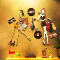 Womens shoes and bags shop wall Wall Wall decoration pendant creative bar Milk Tea Club background wall decoration