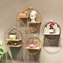 Creative wall hanging loft wall decoration shelf Wall bar barbecue restaurant partition storage shelf wall decoration