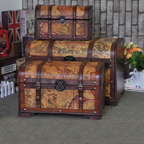 Retro suitcase window display props box ornaments wooden case suitcase girls clothing store decoration soft decorations