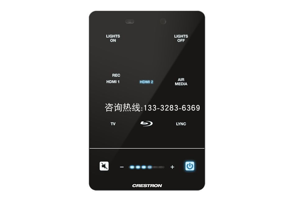 CRESTRON MPC3-101-B wall-mounted PoE-powered processor and control panel combined into one