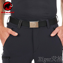 Mammut Logo Belt Mammoth Metal Embossed Logo Braided Belt