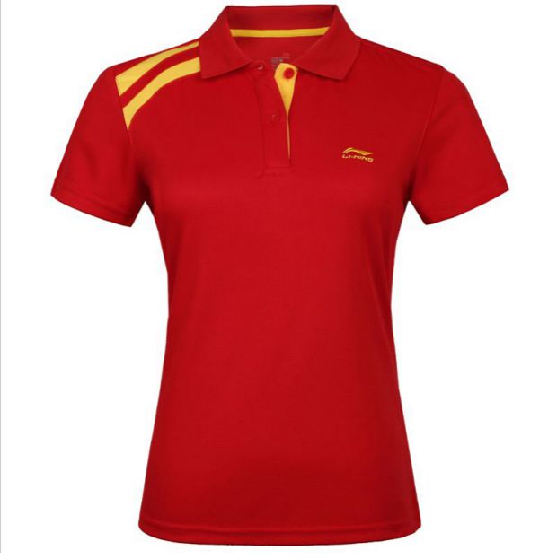 Mùa hè Li Ning nhanh khô mồ hôi thấm mồ hôi nam và nữ vài chiếc áo polo ngắn tay ATSG273-2 ATSG314-2-3 - Áo polo thể thao áo polo đẹp