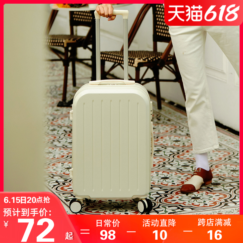 New style suitcase female trolley case male strong and durable student universal wheel 20 inch password suitcase small leather case