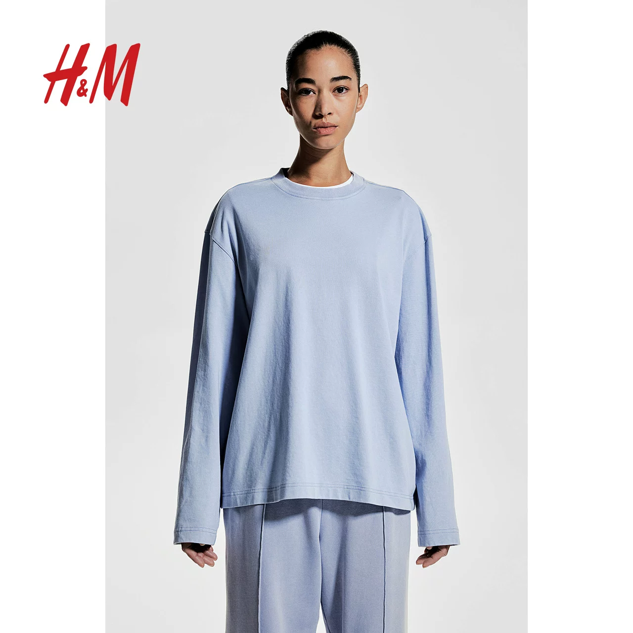 Спортивная футболка HM для женщин, летняя ткань DryMove™, длинный рукав, спортивная верхняя часть 1267653
