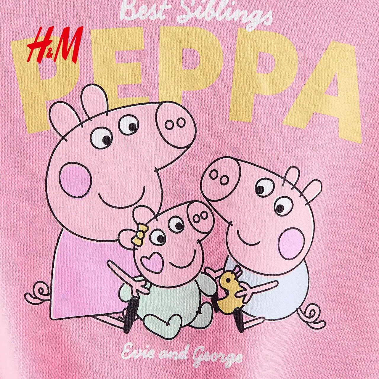 [Peppa Pig] HM детская одежда для девочек толстая футболка плюс теплый верх 1267711