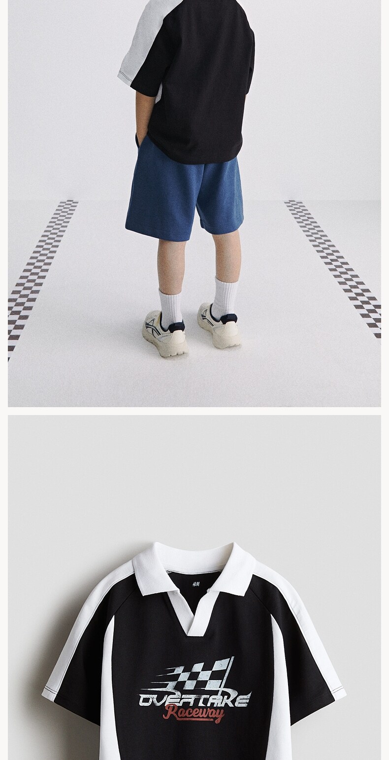 Рубашка поло Детская hm童装儿童男童polo衫夏季印花棉质polo衫1272533 H&M