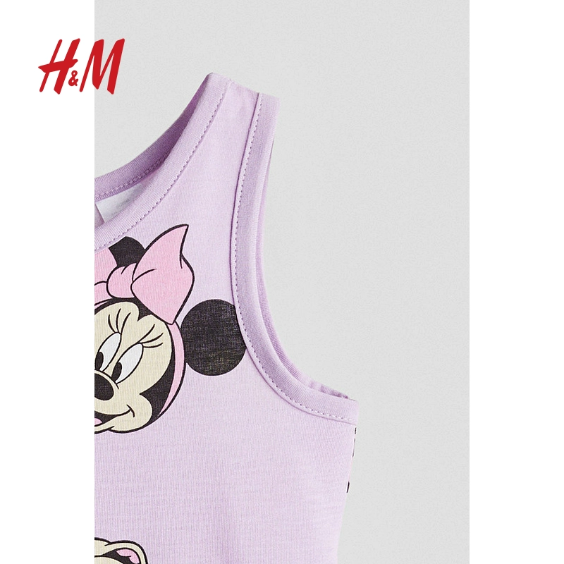 [Disney Series] Детская одежда HM для девочек, юбка летняя с принтом Минни, платье 1154543