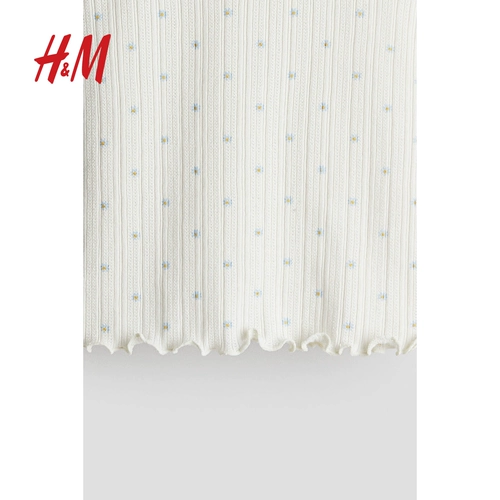 HM2025, новая весенняя детская одежда, футболка для девочек, мягкий сетчатый топ с круглым вырезом 1282316