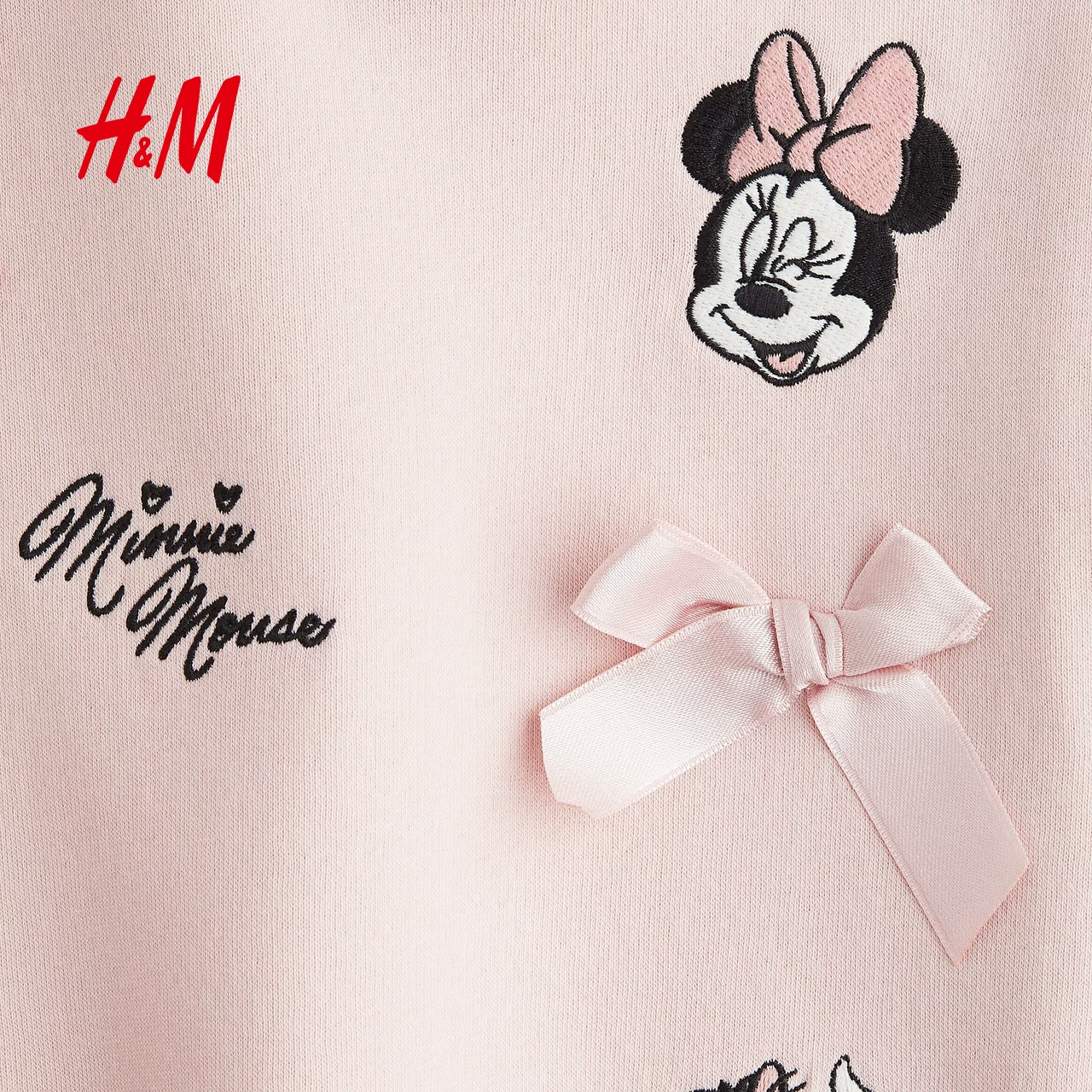 [Disney Series] HM Детская одежда Для девочек толстая футболка зима Минни худи 1312263