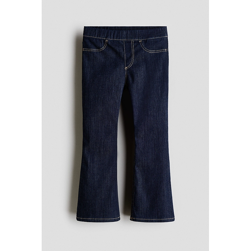 Детские эластичные джинсы, расклешенные брюки, детская одежда, slim fit