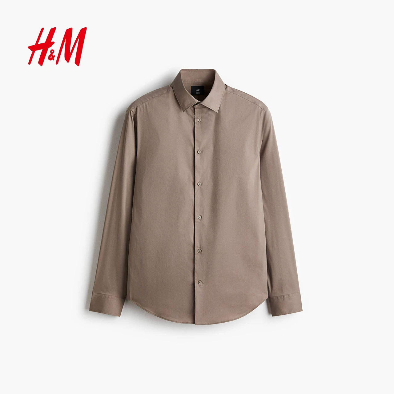 Летняя эластичная рубашка, slim fit