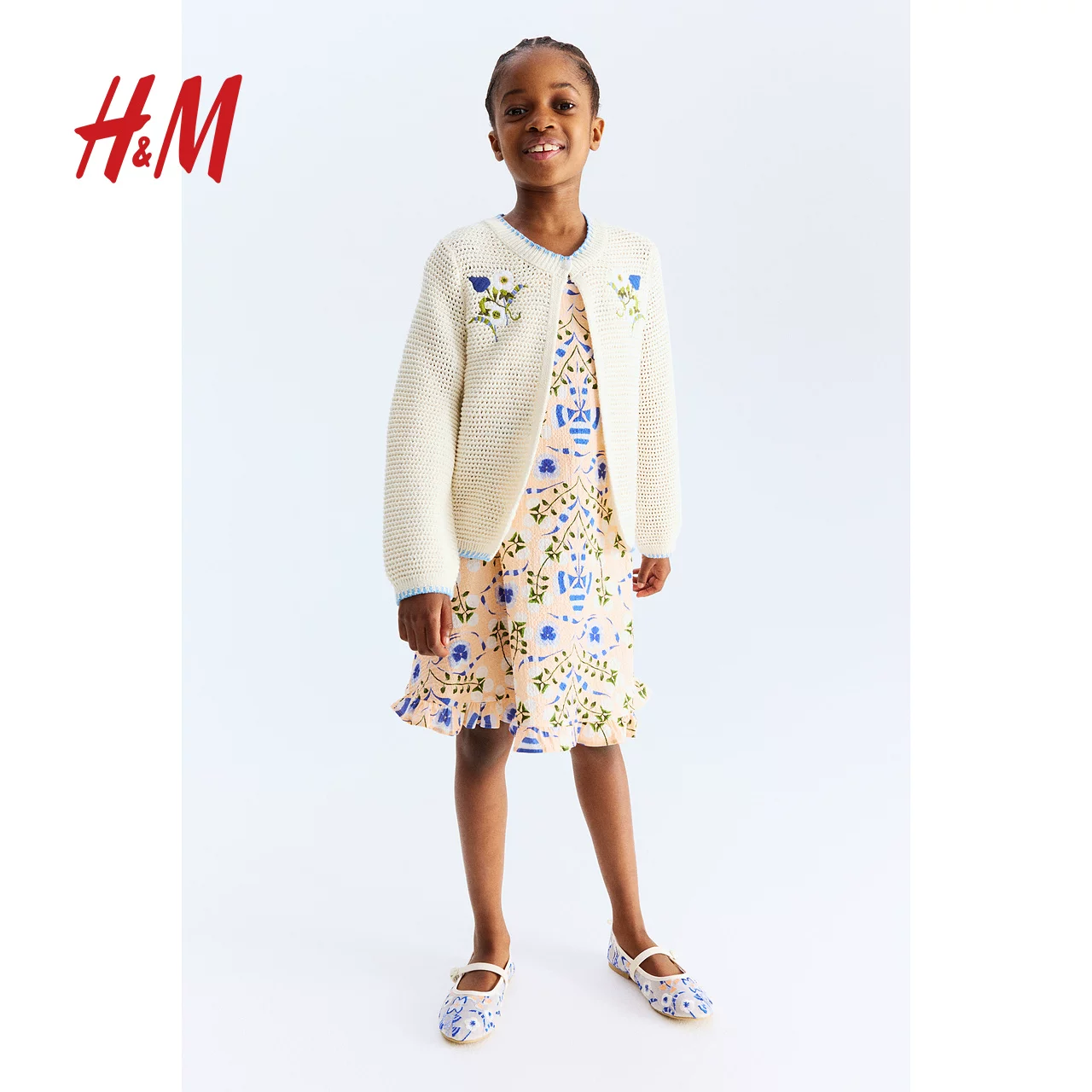 【Georgia Beaumont H&M】Детская одежда детская кофта-свитер imitation crochet кардиган 1273189