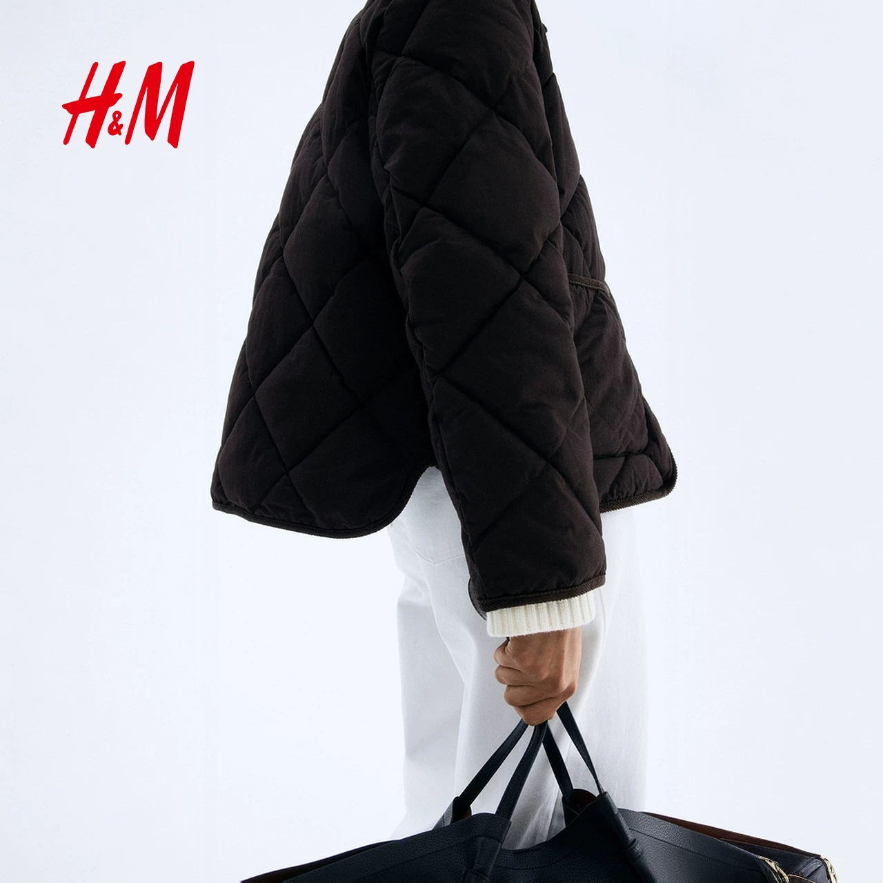 Winter corduroy down jacket with diamond pattern