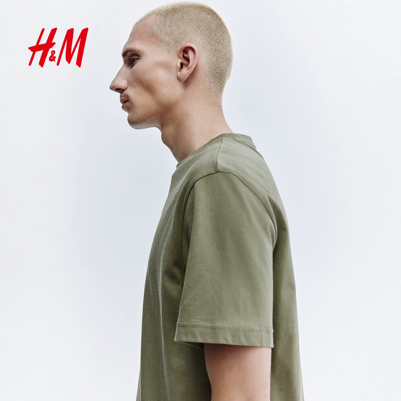 H&M Спорт осень дышащая футболка с круглым воротом, с коротким рукавом