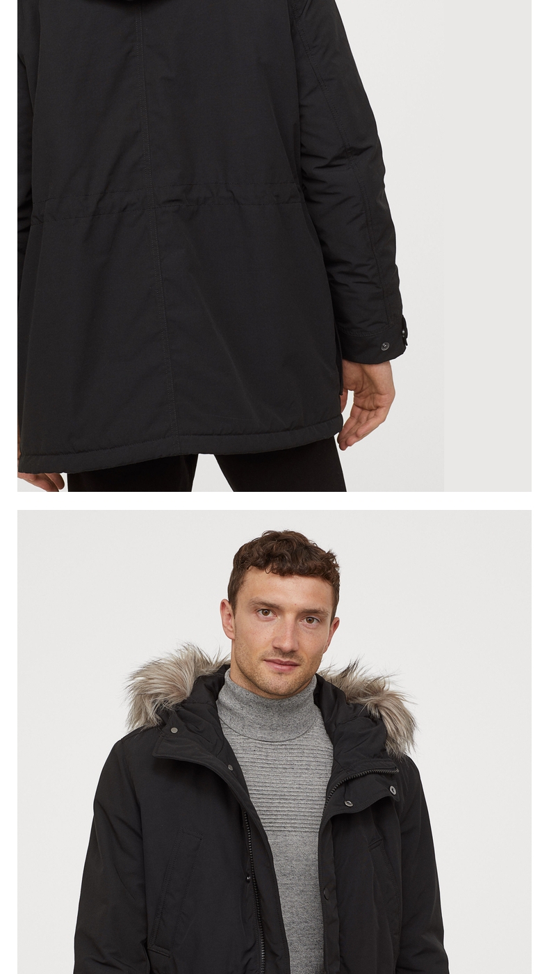 H&M 男子中长款工装棉衣 图3